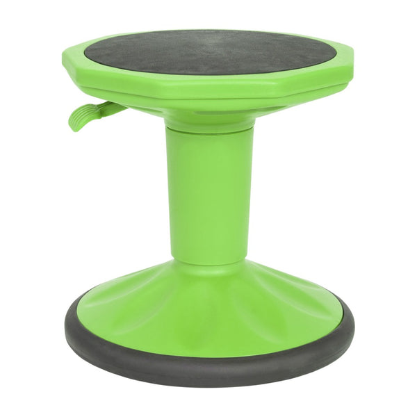 English Elm Carter Adjustable Height Active Stool for Kids - Enhances Focus and Posture in Classrooms and Homes Green AY-9001S-GN-GG