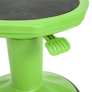 English Elm Carter Adjustable Height Active Stool for Kids - Enhances Focus and Posture in Classrooms and Homes Green AY-9001S-GN-GG