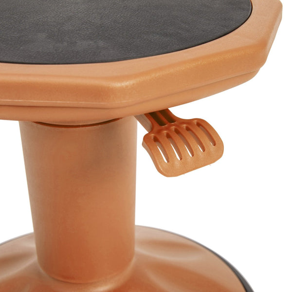 English Elm Carter Adjustable Height Active Stool for Kids - Enhances Focus and Posture in Classrooms and Homes Orange AY-9001S-OR-GG