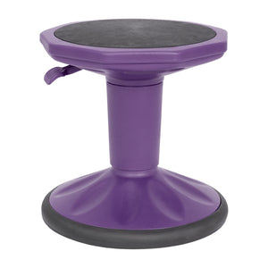English Elm Carter Adjustable Height Active Stool for Kids - Enhances Focus and Posture in Classrooms and Homes Purple AY-9001S-PR-GG
