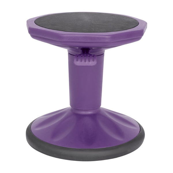English Elm Carter Adjustable Height Active Stool for Kids - Enhances Focus and Posture in Classrooms and Homes Purple AY-9001S-PR-GG