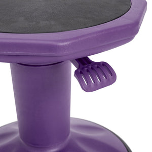 English Elm Carter Adjustable Height Active Stool for Kids - Enhances Focus and Posture in Classrooms and Homes Purple AY-9001S-PR-GG