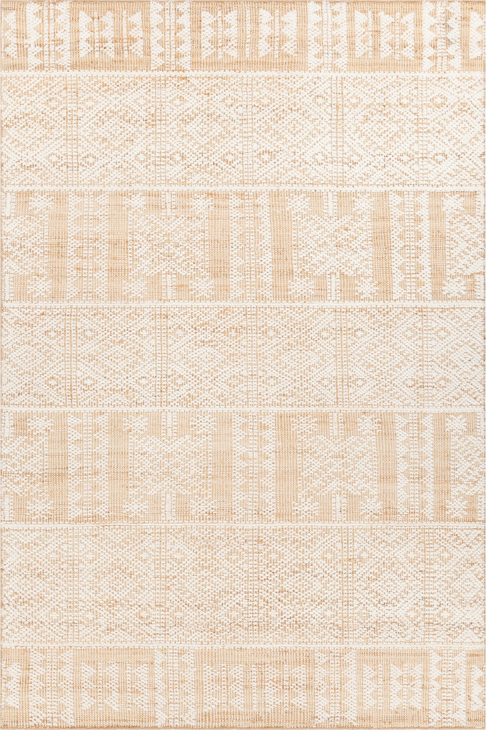 Chandra Rugs Hand Knotted Transitional Rug - Luxurious Wool & Jute Blend For Sophisticated Home Décor Style White,Tan Wool,Jute Ayl58001-576
