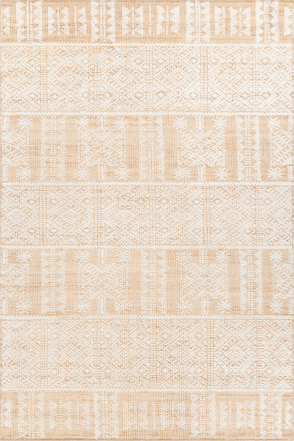 Chandra Rugs Hand Knotted Transitional Rug - Luxurious Wool & Jute Blend For Sophisticated Home Décor Style White,Tan Wool,Jute Ayl58001-576