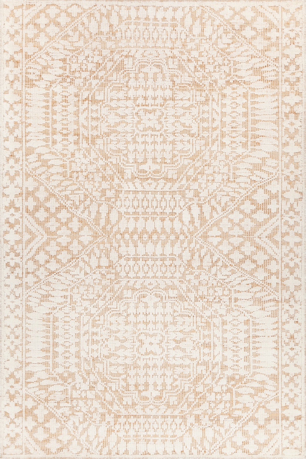 Chandra Rugs Hand Knotted Transitional Rug - Luxurious Wool & Jute Blend For Stunning Home Decor Transformation White,Tan Wool,Jute Ayl58003-576