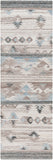 Alyssa AYS-2300 2'6" x 8' Handmade Rug AYS2300-268  Ice Blue, White, Black, Medium Brown, Dark Blue, Blue Surya