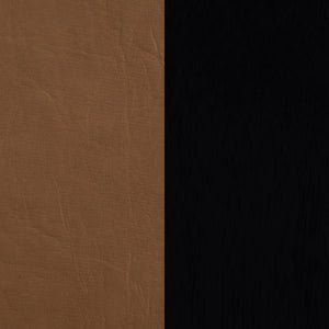 Meridian Furniture Abigail Vegan Leather Full Bed with Stitched Headboard and Sturdy Black Metal Frame Cognac AbigailCognac-F