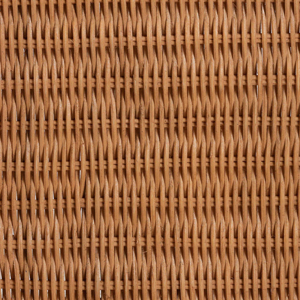 Bali & Pari Abigale Handwoven Rattan Dining Chair Artisan Wicker Arms Coastal