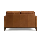 Wells Collection Loveseat Salt Flat - Wells Collection Loveseat Chestnut leather SFWELLLVS00CS Malouf