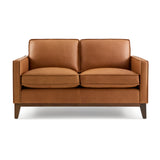 Wells Collection Loveseat Salt Flat - Wells Collection Loveseat Chestnut leather SFWELLLVS00CS Malouf