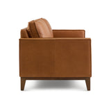 Wells Collection Loveseat Salt Flat - Wells Collection Loveseat Chestnut leather SFWELLLVS00CS Malouf