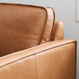 Wells Collection Loveseat Salt Flat - Wells Collection Loveseat Chestnut leather SFWELLLVS00CS Malouf