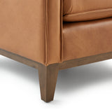 Wells Collection Loveseat Salt Flat - Wells Collection Loveseat Chestnut leather SFWELLLVS00CS Malouf