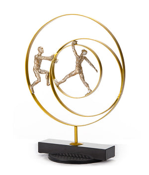 Vig Furniture Sz0240 Elegant Bronze Acrobats-rings Sculpture - Unique Design, Sturdy Craftsmanship For Home Decor Bronze  Vgthsz0240-brz