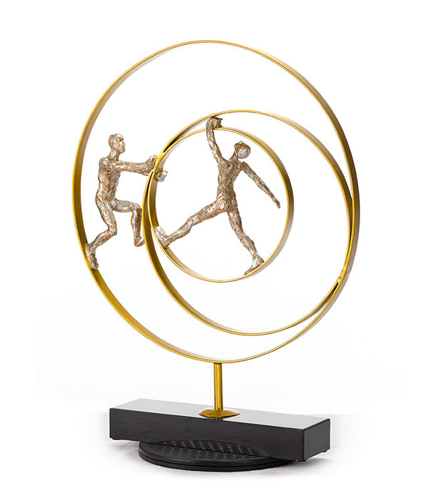 Vig Furniture Sz0240 Elegant Bronze Acrobats-rings Sculpture - Unique Design, Sturdy Craftsmanship For Home Decor Bronze  Vgthsz0240-brz