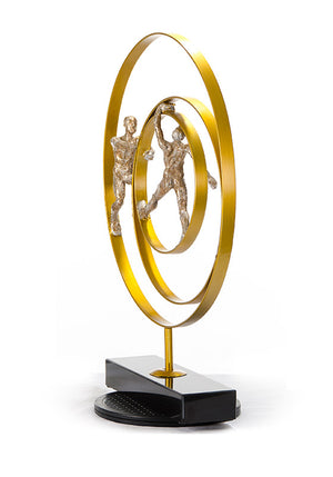 Vig Furniture Sz0240 Elegant Bronze Acrobats-rings Sculpture - Unique Design, Sturdy Craftsmanship For Home Decor Bronze  Vgthsz0240-brz