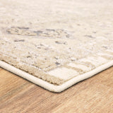 Karastan Rugs Zephyr Acropolis Machine Woven Triexta Traditional Area Rug Alabaster 2' 4" x 7' 10"