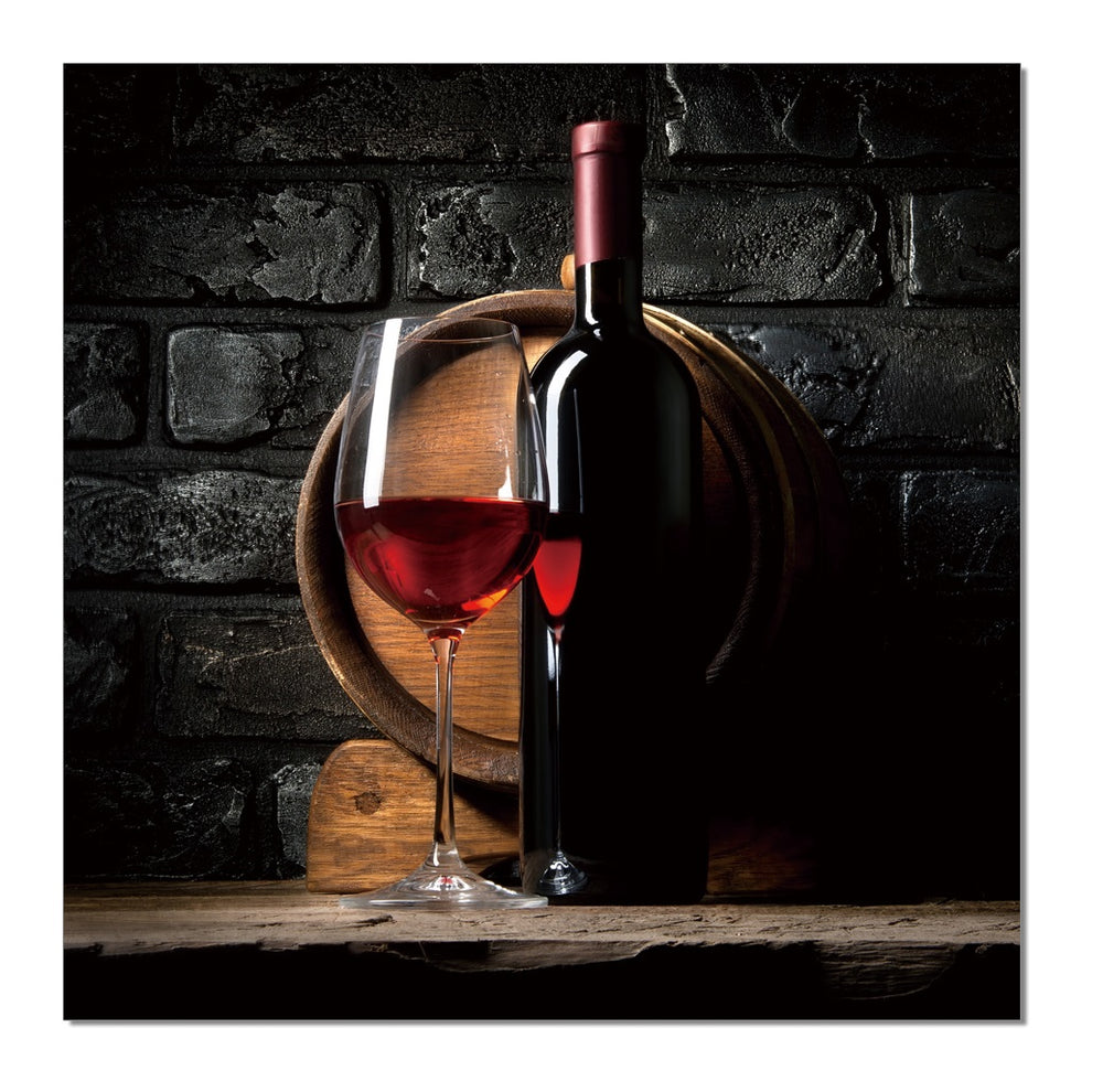 Wall Art Wine - Stunning Premium Acrylic Canvas for Home Décor, 47" x 47" Conversation Starter