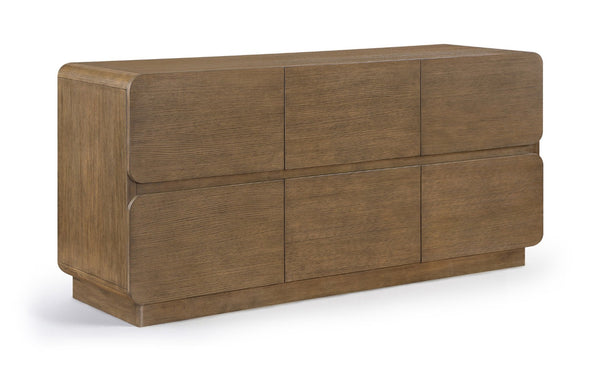 Meridian Furniture Adagio Oak Veneer Dresser with Soft Close Drawers for Stylish and Functional Modern Bedrooms Brown AdagioBrown-D