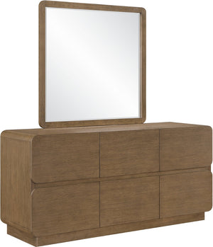Meridian Furniture Adagio Oak Veneer Dresser with Soft Close Drawers for Stylish and Functional Modern Bedrooms Brown AdagioBrown-D