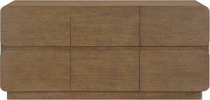 Meridian Furniture Adagio Oak Veneer Dresser with Soft Close Drawers for Stylish and Functional Modern Bedrooms Brown AdagioBrown-D