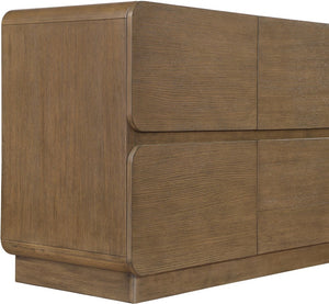 Meridian Furniture Adagio Oak Veneer Dresser with Soft Close Drawers for Stylish and Functional Modern Bedrooms Brown AdagioBrown-D