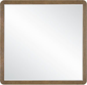Meridian Furniture Adagio Oak Veneer Wall Mirror with Rich Wood Finish for Bedroom or Entryway Decor Display Brown AdagioBrown-M