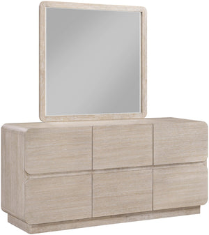 Meridian Furniture Adagio Oak Veneer Dresser with Soft Close Drawers for Stylish and Functional Modern Bedrooms Natural AdagioNatural-D