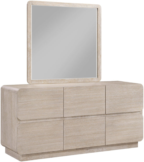 Meridian Furniture Adagio Oak Veneer Dresser with Soft Close Drawers for Stylish and Functional Modern Bedrooms Natural AdagioNatural-D