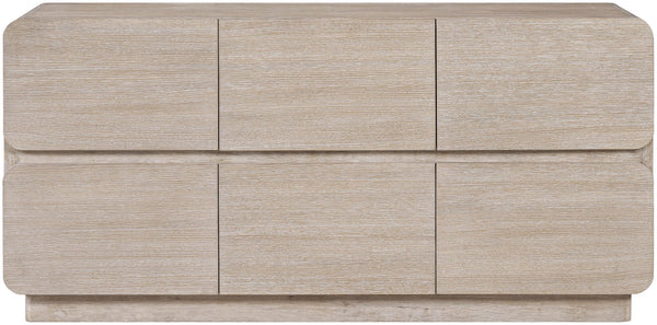 Meridian Furniture Adagio Oak Veneer Dresser with Soft Close Drawers for Stylish and Functional Modern Bedrooms Natural AdagioNatural-D