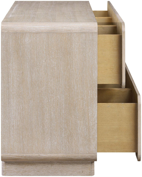 Meridian Furniture Adagio Oak Veneer Dresser with Soft Close Drawers for Stylish and Functional Modern Bedrooms Natural AdagioNatural-D