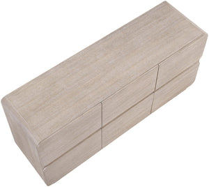 Meridian Furniture Adagio Oak Veneer Dresser with Soft Close Drawers for Stylish and Functional Modern Bedrooms Natural AdagioNatural-D