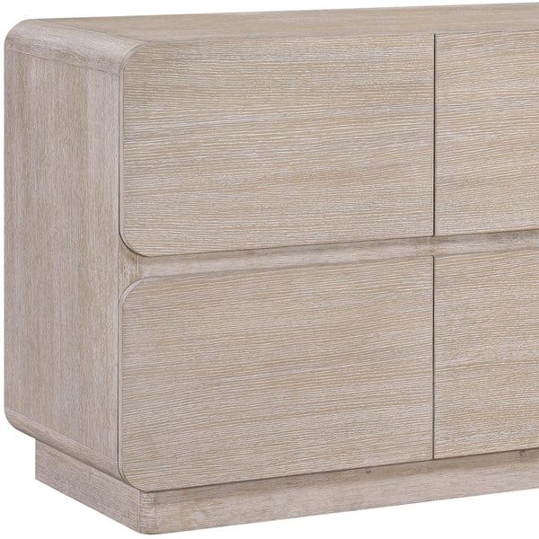 Meridian Furniture Adagio Oak Veneer Dresser with Soft Close Drawers for Stylish and Functional Modern Bedrooms Natural AdagioNatural-D