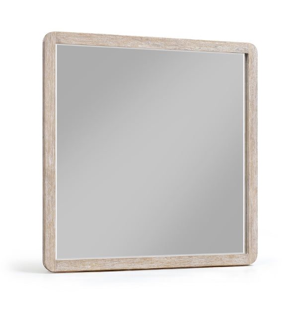 Meridian Furniture Adagio Oak Veneer Wall Mirror with Rich Wood Finish for Bedroom or Entryway Decor Display Natural AdagioNatural-M