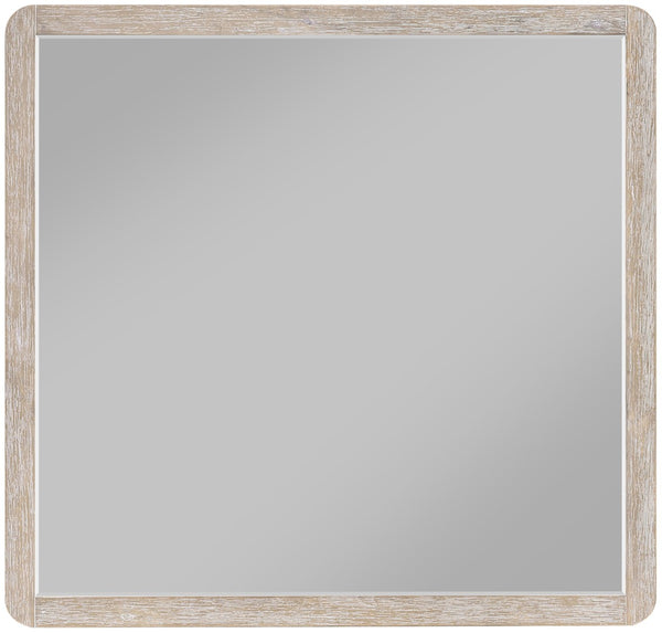 Meridian Furniture Adagio Oak Veneer Wall Mirror with Rich Wood Finish for Bedroom or Entryway Decor Display Natural AdagioNatural-M