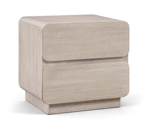 Meridian Furniture Adagio Veneer Nightstand with Soft Close Drawers for Stylish and Contemporary Bedrooms Natural AdagioNatural-NS