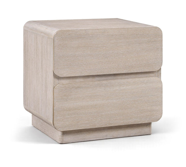 Meridian Furniture Adagio Veneer Nightstand with Soft Close Drawers for Stylish and Contemporary Bedrooms Natural AdagioNatural-NS