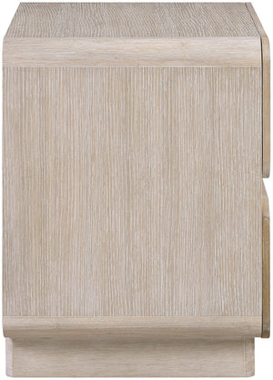 Meridian Furniture Adagio Veneer Nightstand with Soft Close Drawers for Stylish and Contemporary Bedrooms Natural AdagioNatural-NS