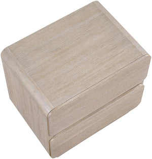 Meridian Furniture Adagio Veneer Nightstand with Soft Close Drawers for Stylish and Contemporary Bedrooms Natural AdagioNatural-NS