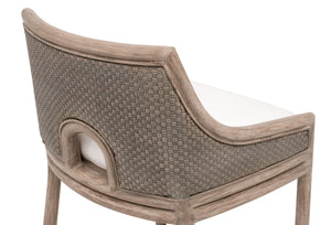 Essentials For Living Adamo Counter Stool - Elegant French Gray Design With Durable Livesmart Fabric & Sturdy Base Support French Gray Cabana Loom,Livesmart Peyton,Pearl,French Gray Mahogany Solid Mahogany Wood,Cabana Loom,Metal 6813cs.Fgry/Lpprl/Fg