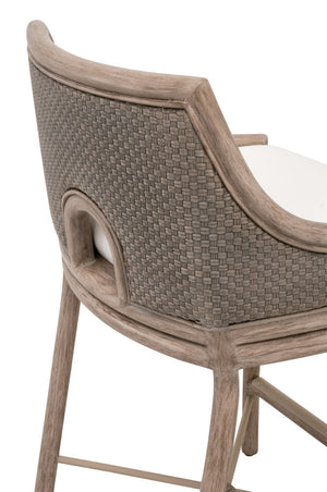 Essentials For Living Adamo Counter Stool - Elegant French Gray Design With Durable Livesmart Fabric & Sturdy Base Support French Gray Cabana Loom,Livesmart Peyton,Pearl,French Gray Mahogany Solid Mahogany Wood,Cabana Loom,Metal 6813cs.Fgry/Lpprl/Fg