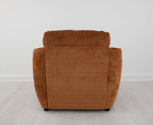 Zeugma Adale Velvet Armchair In Sienna Rose - Luxurious Tufted Design, Fully Assembled, Modern Elegance   Nc1655 Brick Red,