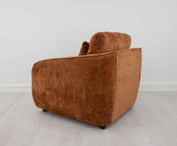 Zeugma Adale Velvet Armchair In Sienna Rose - Luxurious Tufted Design, Fully Assembled, Modern Elegance   Nc1655 Brick Red,