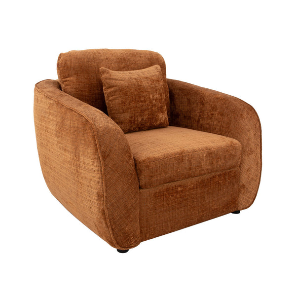 Zeugma Adale Velvet Armchair In Sienna Rose - Luxurious Tufted Design, Fully Assembled, Modern Elegance   Nc1655 Brick Red,
