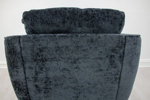 Zeugma Adale Midnight Blue Velvet Armchair With Plush Foam And Elegant Channel Tufting - Fully Assembled   Nc1615 Black, Adele Slate