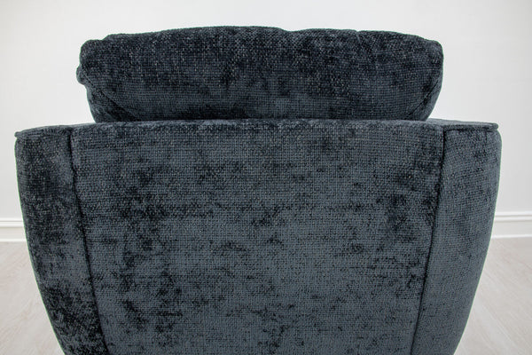 Zeugma Adale Midnight Blue Velvet Armchair With Plush Foam And Elegant Channel Tufting - Fully Assembled   Nc1615 Black, Adele Slate