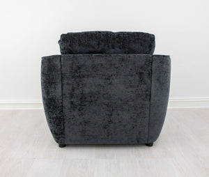 Zeugma Adale Midnight Blue Velvet Armchair With Plush Foam And Elegant Channel Tufting - Fully Assembled   Nc1615 Black, Adele Slate