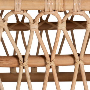 Bali & Pari Adelpha Handcrafted Rattan Bench with Plush Cushion for Coastal Interiors