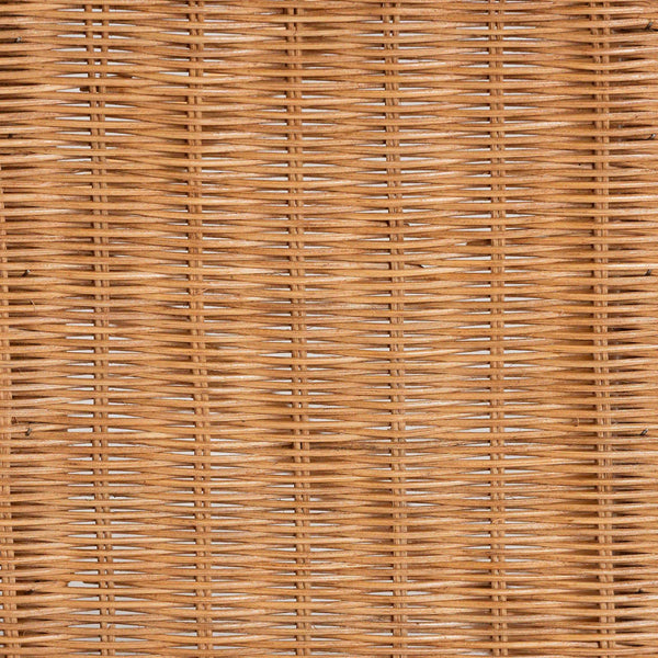 Bali & Pari Adonia Handcrafted Rattan Bench with Removable Cushion for Boho Interiors