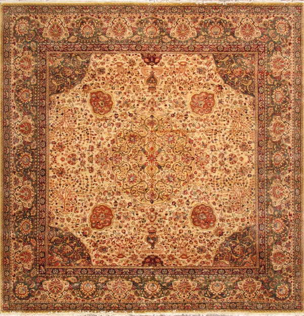 Pasargad Home Crown Jewel Agra Collection Hand-knotted Wool Area Rug - Timeless Elegance For Any Space   Ph-260 9x13